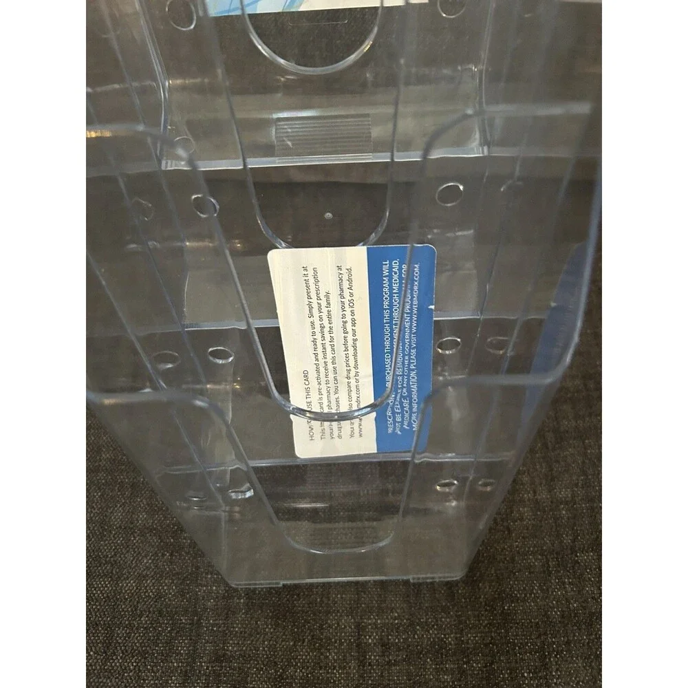 Office Max 4 Tier Leaflet Holder Acrylic Letter Paper Wall Hanging New